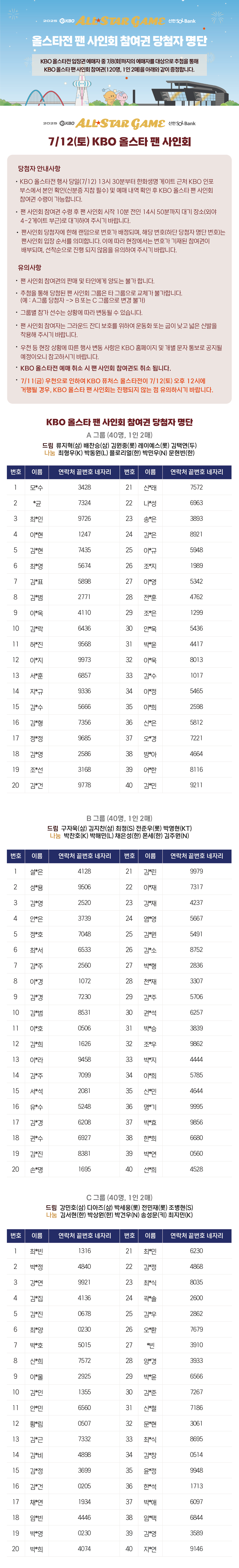 notice/images/2025/7/2025 올스타전 팬 사인회 당첨자 안내 이미지_0709.png