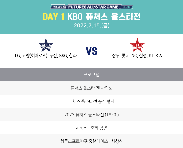 DAY 1 KBO 퓨처스 올스타전 2022.07.15 (금)